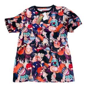 NWT Fresh Prints Tokyo Naruto All Over Print Graphic Short Sleeve T-shirt